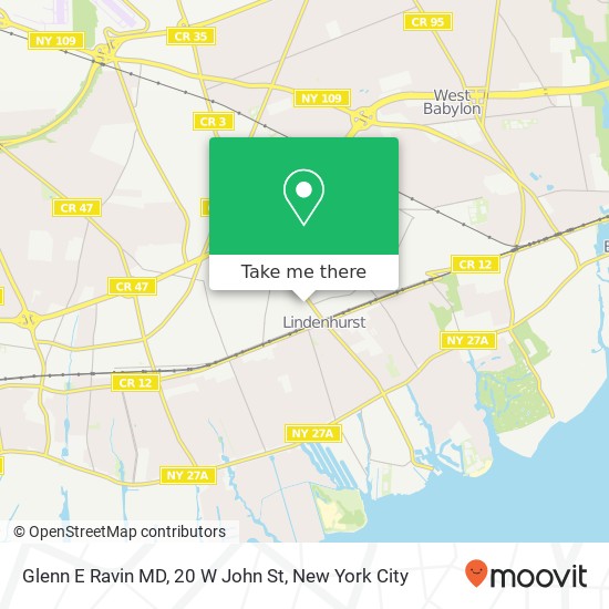 Glenn E Ravin MD, 20 W John St map