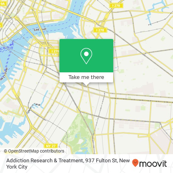 Mapa de Addiction Research & Treatment, 937 Fulton St