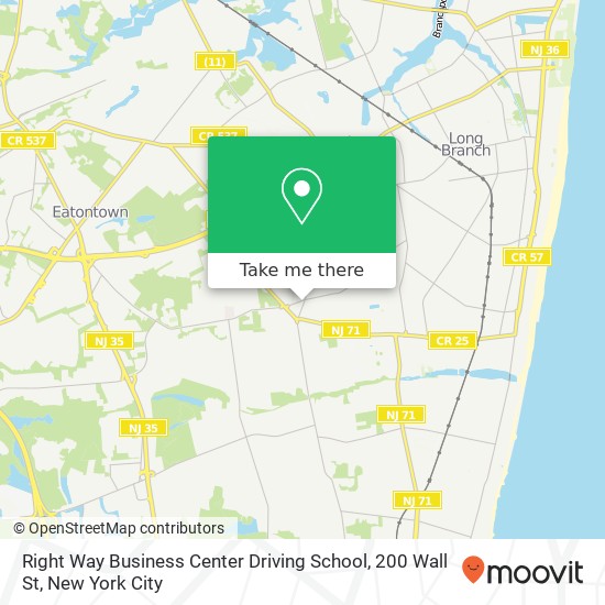 Right Way Business Center Driving School, 200 Wall St map