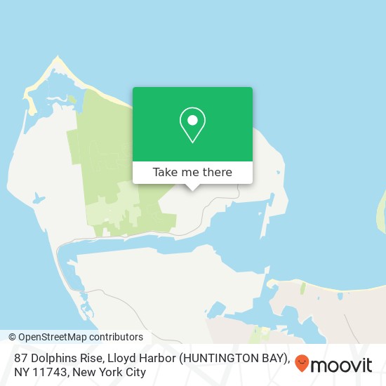Mapa de 87 Dolphins Rise, Lloyd Harbor (HUNTINGTON BAY), NY 11743