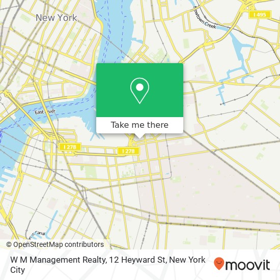 W M Management Realty, 12 Heyward St map