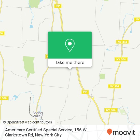 Mapa de Americare Certified Special Service, 156 W Clarkstown Rd