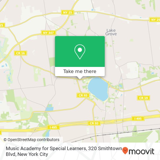 Music Academy for Special Learners, 320 Smithtown Blvd map