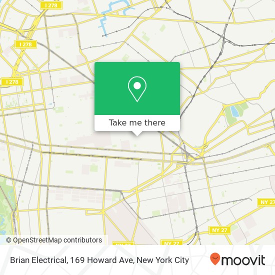 Mapa de Brian Electrical, 169 Howard Ave