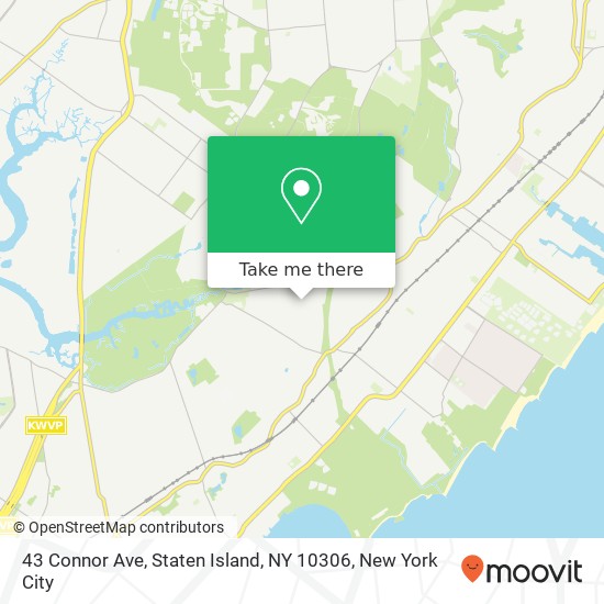 Mapa de 43 Connor Ave, Staten Island, NY 10306