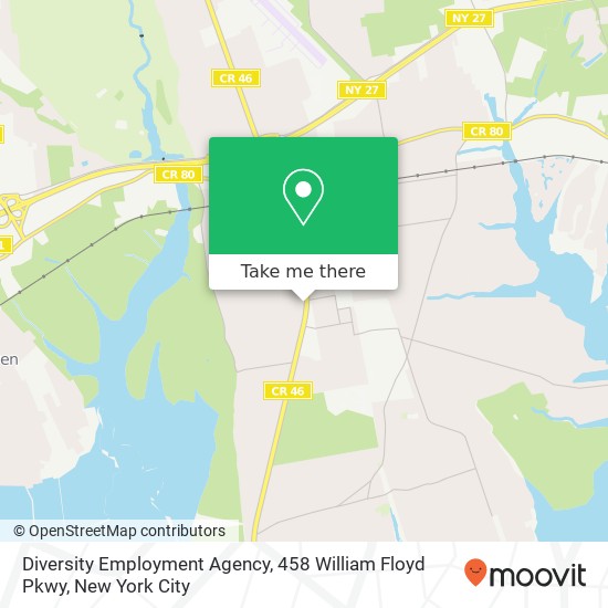 Mapa de Diversity Employment Agency, 458 William Floyd Pkwy