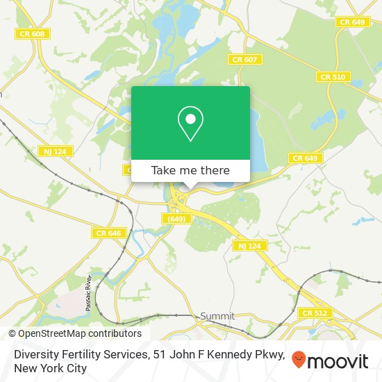 Diversity Fertility Services, 51 John F Kennedy Pkwy map