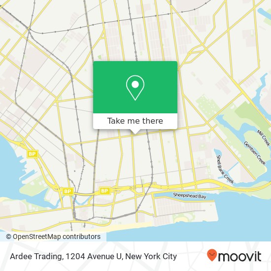 Mapa de Ardee Trading, 1204 Avenue U