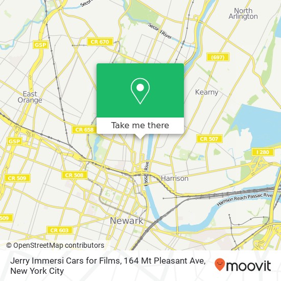 Jerry Immersi Cars for Films, 164 Mt Pleasant Ave map