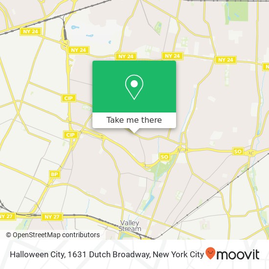 Halloween City, 1631 Dutch Broadway map