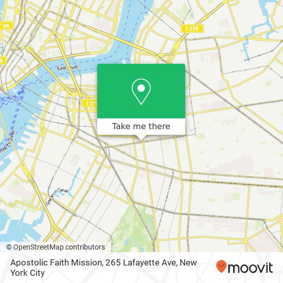 Mapa de Apostolic Faith Mission, 265 Lafayette Ave