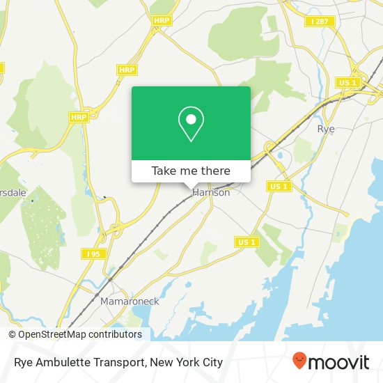 Rye Ambulette Transport map