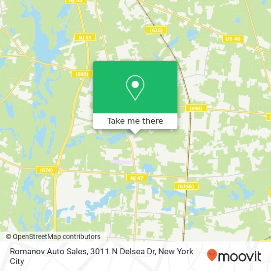 Romanov Auto Sales, 3011 N Delsea Dr map