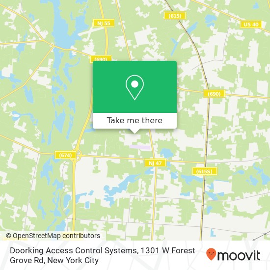 Doorking Access Control Systems, 1301 W Forest Grove Rd map