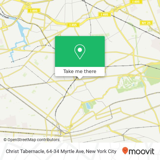 Mapa de Christ Tabernacle, 64-34 Myrtle Ave
