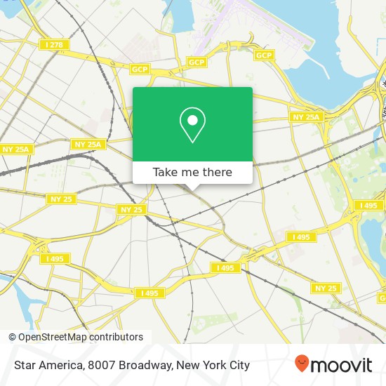 Star America, 8007 Broadway map