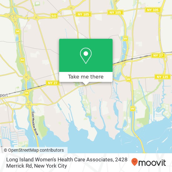 Long Island Women's Health Care Associates, 2428 Merrick Rd map