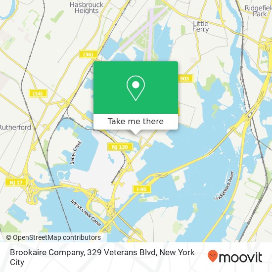 Mapa de Brookaire Company, 329 Veterans Blvd