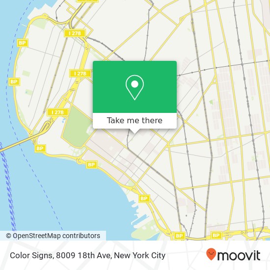 Mapa de Color Signs, 8009 18th Ave