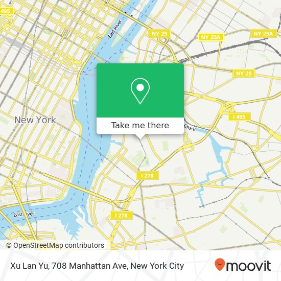 Xu Lan Yu, 708 Manhattan Ave map