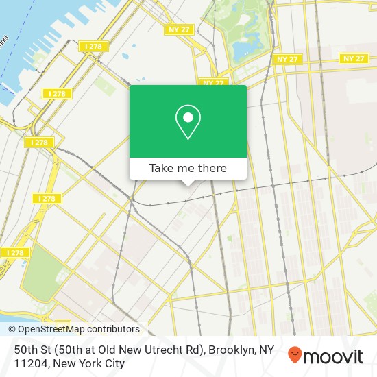 Mapa de 50th St (50th at Old New Utrecht Rd), Brooklyn, NY 11204
