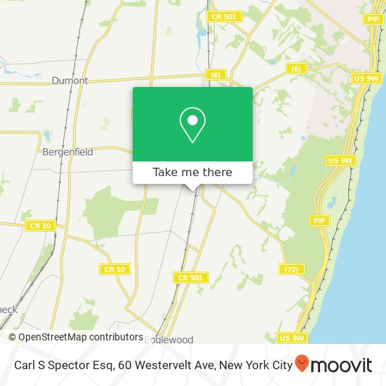 Mapa de Carl S Spector Esq, 60 Westervelt Ave