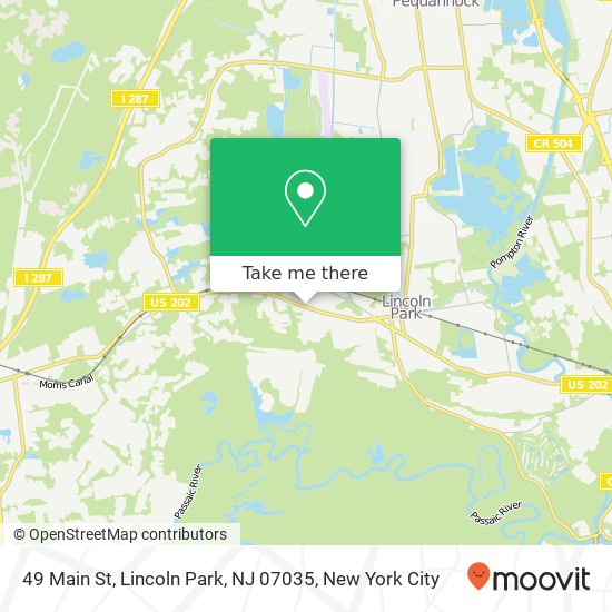 Mapa de 49 Main St, Lincoln Park, NJ 07035