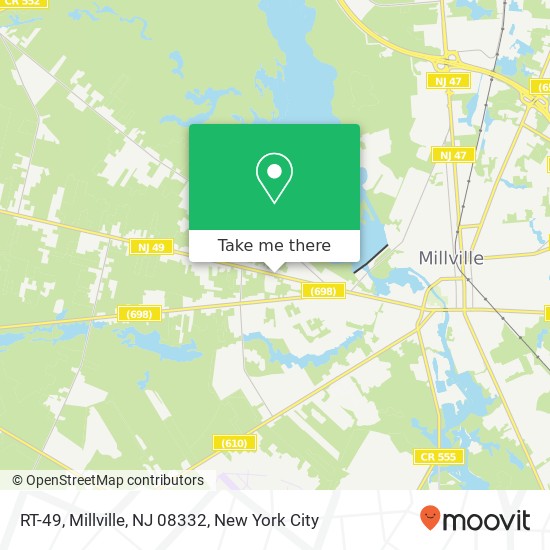 Mapa de RT-49, Millville, NJ 08332