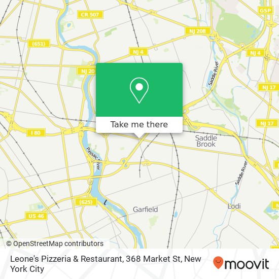 Leone's Pizzeria & Restaurant, 368 Market St map