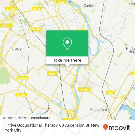 Mapa de Thrive Occupational Therapy, 68 Ascension St