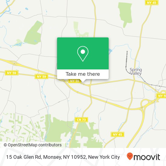 Mapa de 15 Oak Glen Rd, Monsey, NY 10952