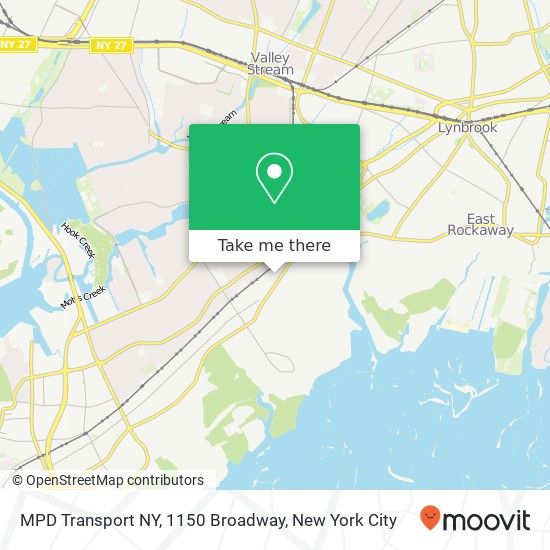 MPD Transport NY, 1150 Broadway map