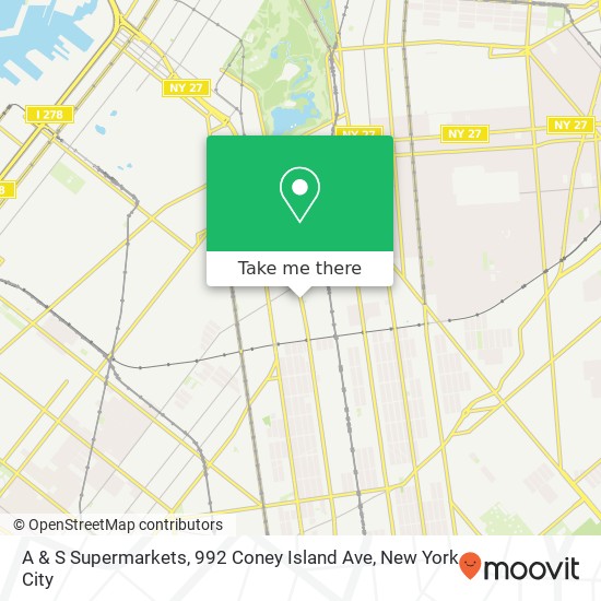 A & S Supermarkets, 992 Coney Island Ave map