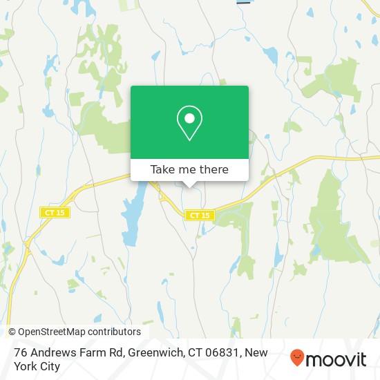 Mapa de 76 Andrews Farm Rd, Greenwich, CT 06831