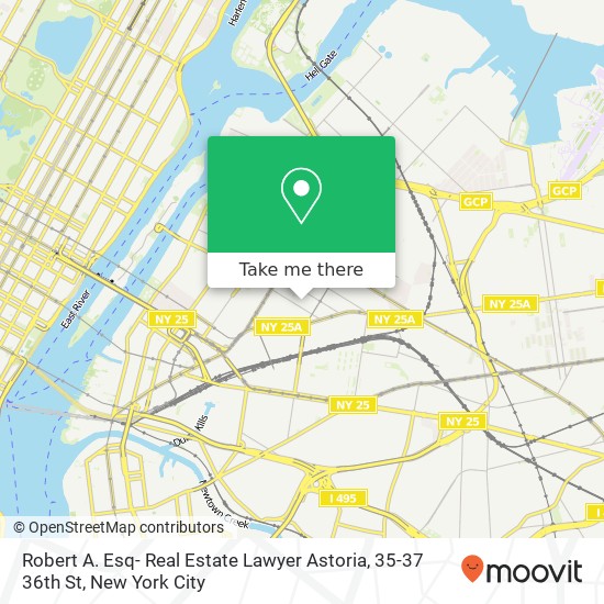 Mapa de Robert A. Esq- Real Estate Lawyer Astoria, 35-37 36th St