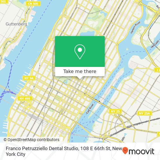 Franco Petruzziello Dental Studio, 108 E 66th St map