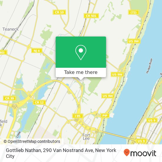 Mapa de Gottlieb Nathan, 290 Van Nostrand Ave
