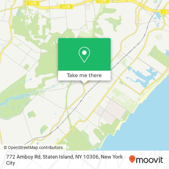 Mapa de 772 Amboy Rd, Staten Island, NY 10306