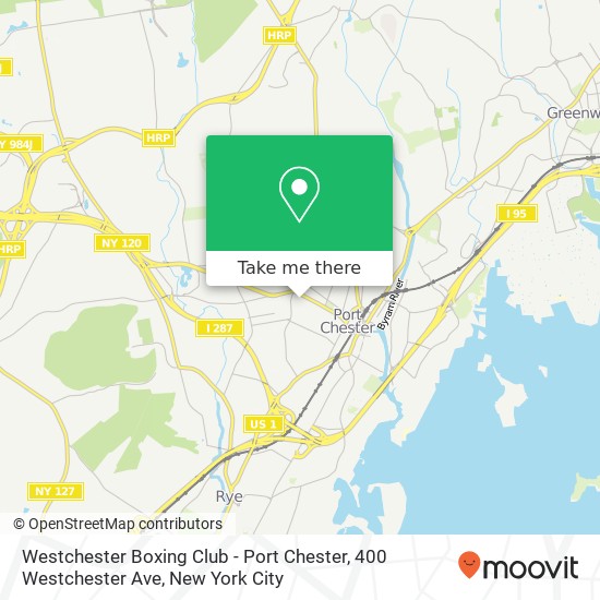 Mapa de Westchester Boxing Club - Port Chester, 400 Westchester Ave