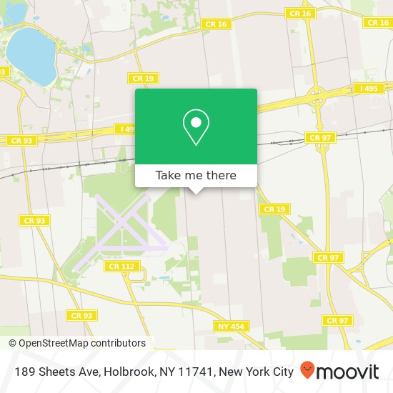 Mapa de 189 Sheets Ave, Holbrook, NY 11741