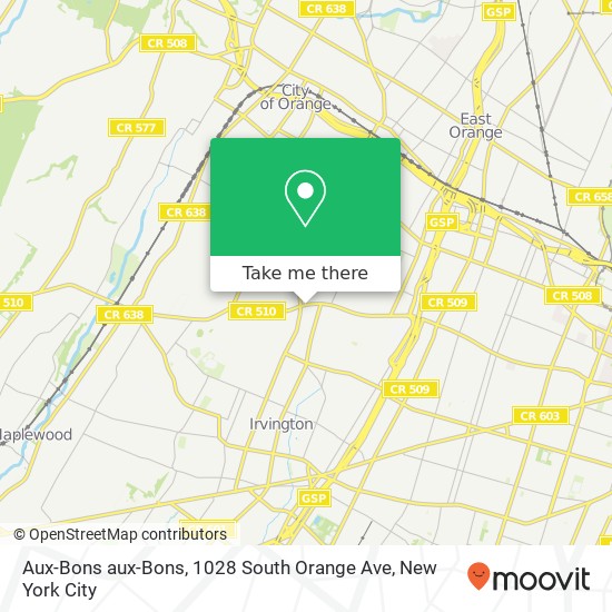 Mapa de Aux-Bons aux-Bons, 1028 South Orange Ave