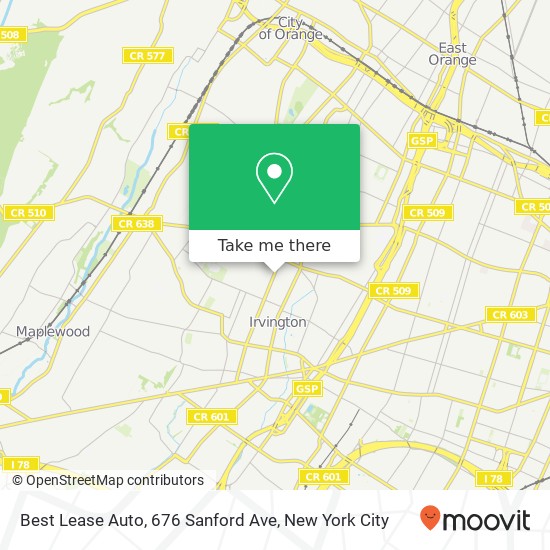 Best Lease Auto, 676 Sanford Ave map