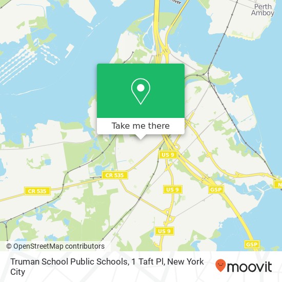 Truman School Public Schools, 1 Taft Pl map