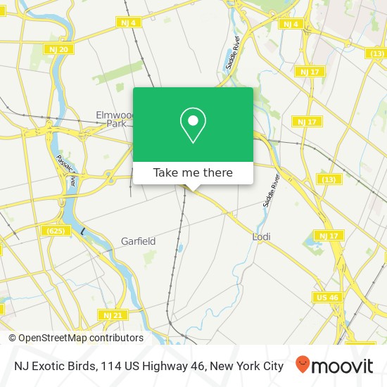 NJ Exotic Birds, 114 US Highway 46 map