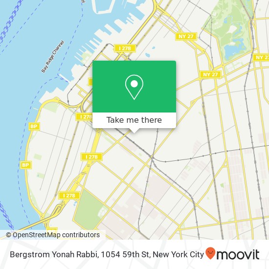 Mapa de Bergstrom Yonah Rabbi, 1054 59th St