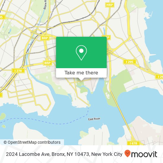 Mapa de 2024 Lacombe Ave, Bronx, NY 10473
