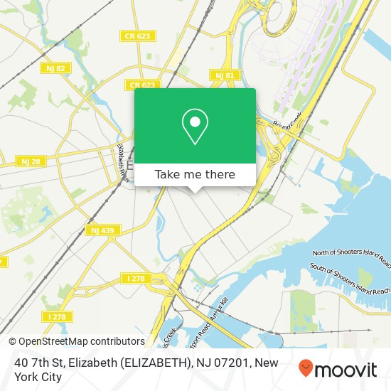 40 7th St, Elizabeth (ELIZABETH), NJ 07201 map