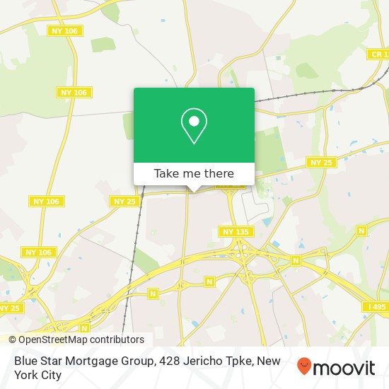Mapa de Blue Star Mortgage Group, 428 Jericho Tpke