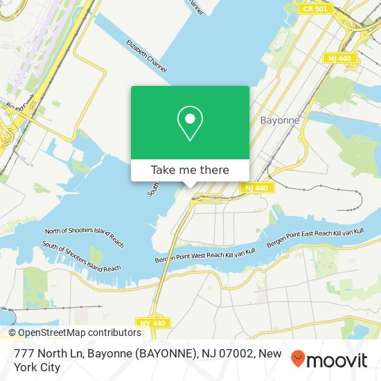 777 North Ln, Bayonne (BAYONNE), NJ 07002 map