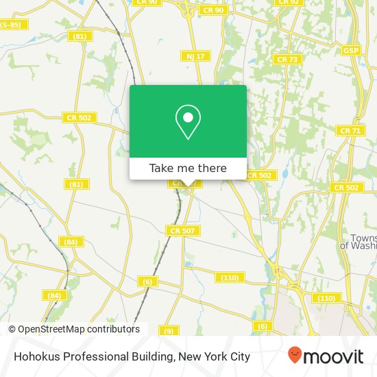 Mapa de Hohokus Professional Building